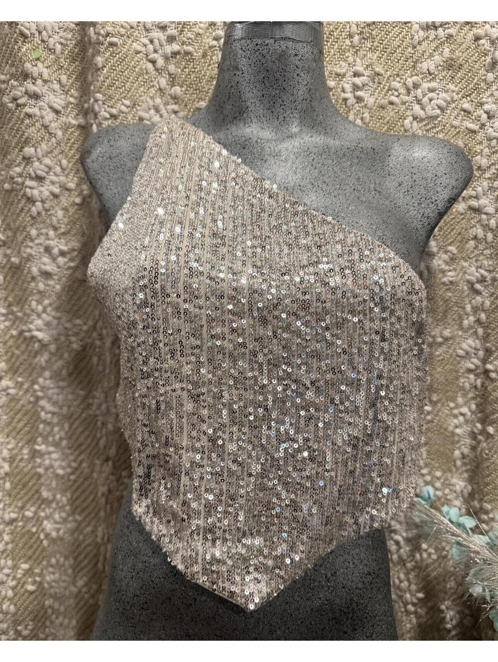 Dizzy Lizzy Seguin One Shoulder Crop Top Size L